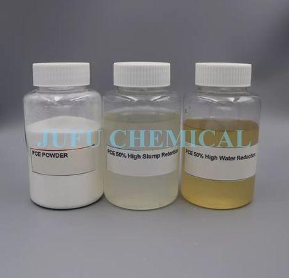 Phụ gia bê tông hỗn hợp sẵn sàng Polycarboxylate Phụ gia siêu dẻo Pce 50% Độ sụt giảm